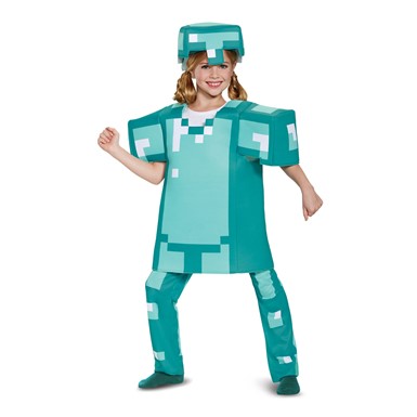 Kids Minecraft Armor Deluxe Halloween Costume