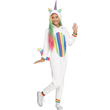 Kids Rainbow Unicorn Magical Girls Costume