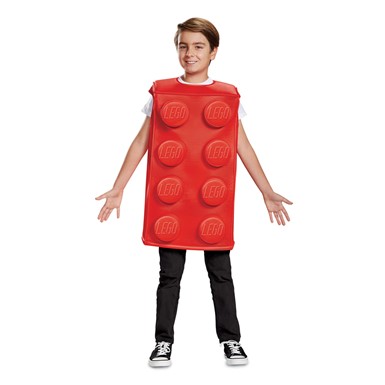 Kids Red Lego Brick Halloween Costume