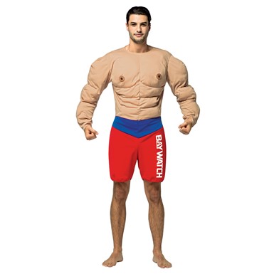 Mens Baywatch Muscle Beach Lifeguard Costume