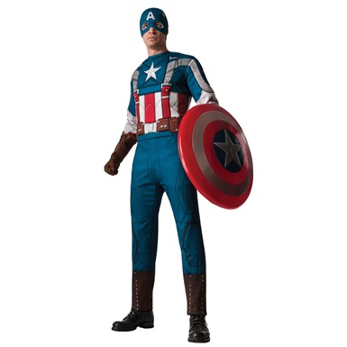 Mens Captain America Deluxe Retro Costume