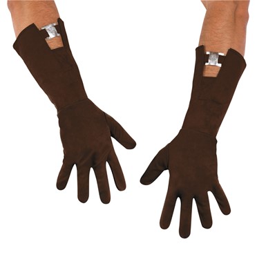 Mens Captain America Retro Brown Gloves For Costume