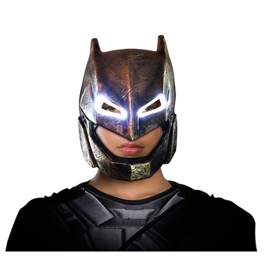 Mens Dawn of Justice Armored Batman Light-Up Mask