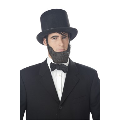 Mens Honest Abe Lincoln Beard Costume Accessory
