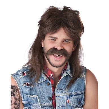 Mens the Lone Wolf Mullet Adult Halloween Wig