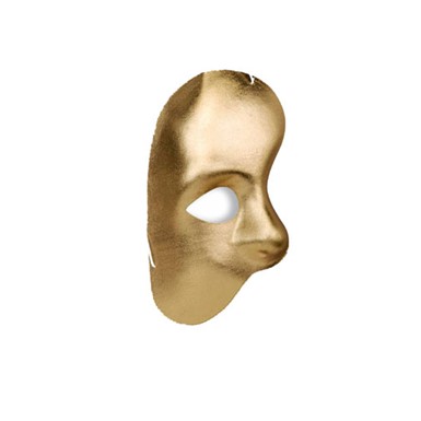 Phantom Gold Half Mask for Halloween Costume Accessory
