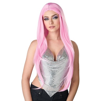 Pink Extra Long Long Cosplay Adult Wig