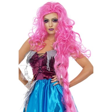 Pink Rapunzel Storybook Fairytale Halloween Wig