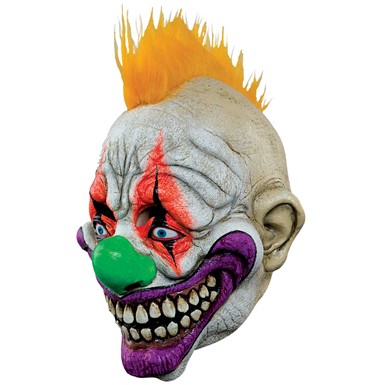 Prankster Mohawk Mombo Scary Clown Halloween Mask