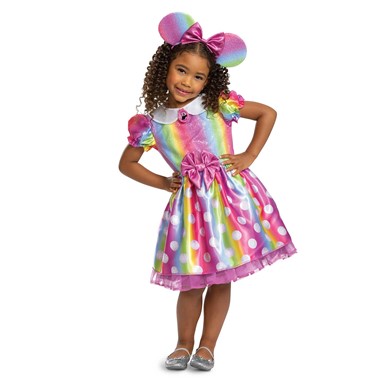 Rainbow Minnie Mouse Disney Toddler Costume