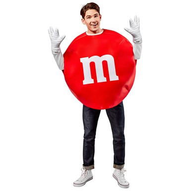Red M&M Candy Adult Halloween Costume Size Standard