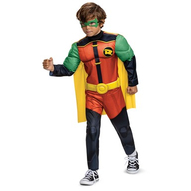 Robin Bat Wheels Classic Muscle Child Costume