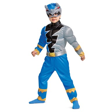 Toddler Blue Ranger Dino Fury Muscle Halloween Costume