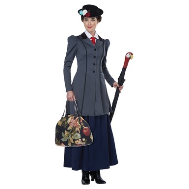 Womens English Nanny Mary Poppins Halloween Costume