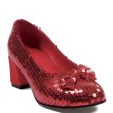Womens Red Glitter Shoes - Judy Heels 