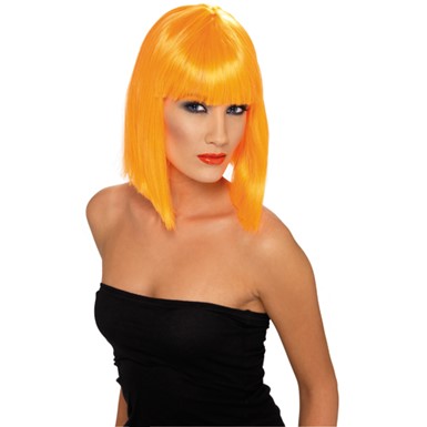 short orange wig with bangs