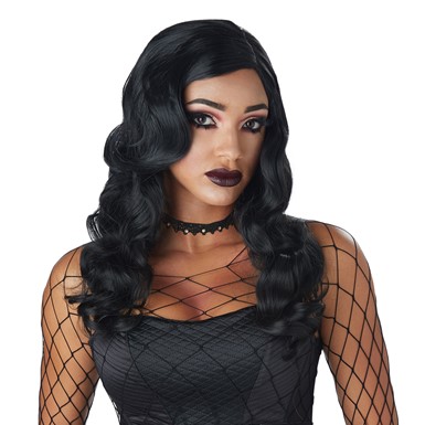 Womens Sultry Siren Sexy Gothic Black Wig