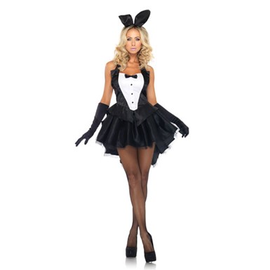 Womens Tux And Tails Bunny Sexy Halloween Costume