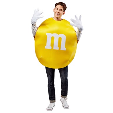 Yellow M&M Candy Adult Halloween Costume Size Standard