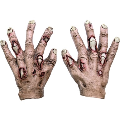 Zombie Junior Flesh Hands Teen Costume Accessory
